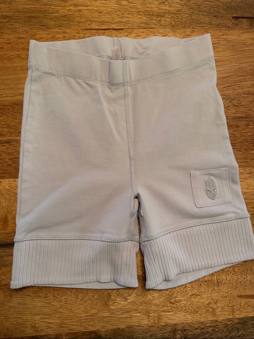 FP Movement by Free People Light Blue Athletic Bike Shorts with Ribbed Hem